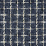 Faux Linen Check Wallpaper - Blue - by Coordonne. Click for more details and a description.