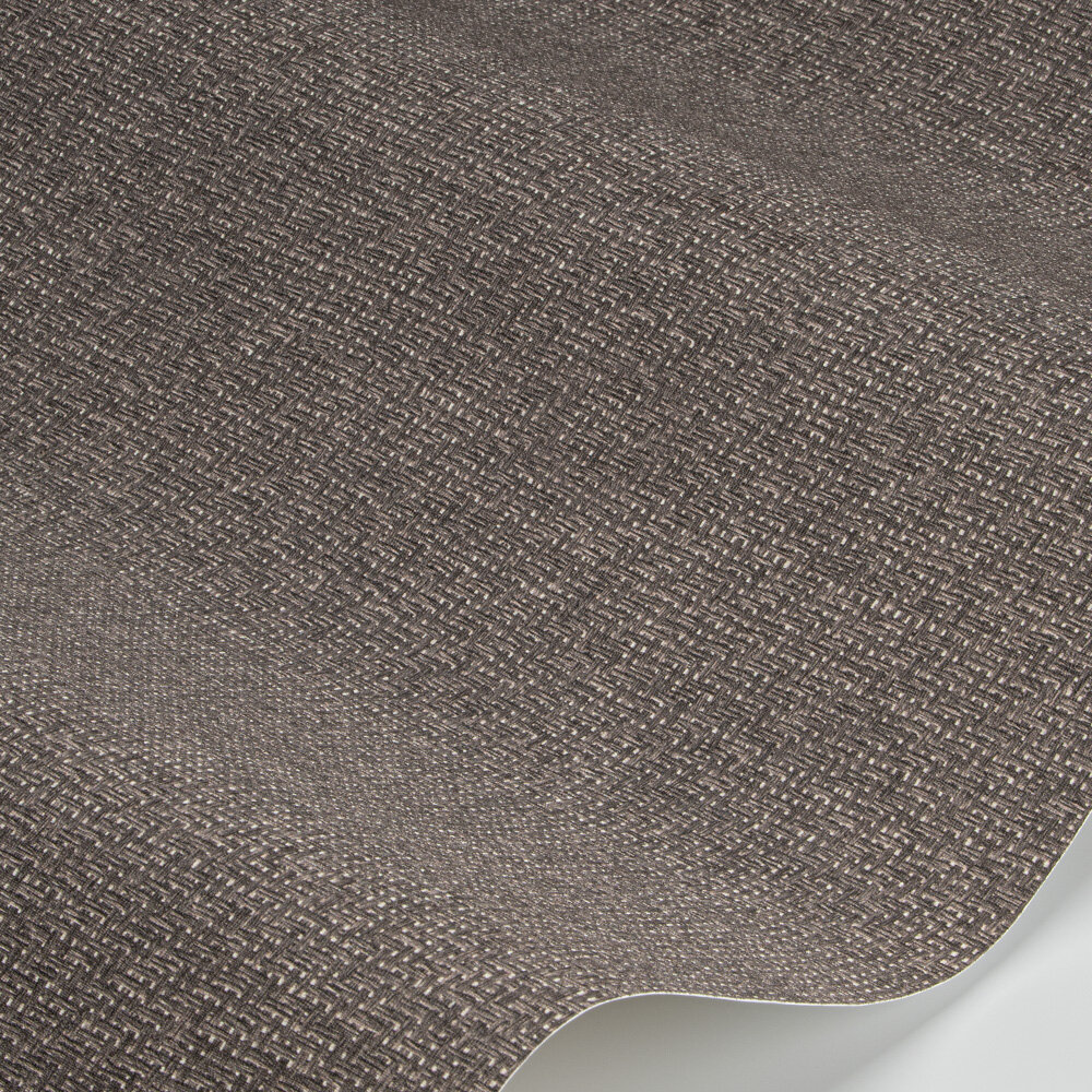 Faux Weave Wallpaper - Deep Brown - by Coordonne