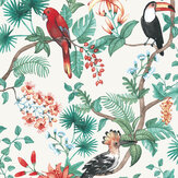Birds of Paradise Wallpaper - Coconut Cream - by Tempaper. Click for more details and a description.
