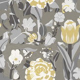 Myrtle Wallpaper - Yellow - by Boråstapeter. Click for more details and a description.