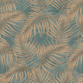 Sinusoide Wallpaper - Teal / Beige - by Tres Tintas. Click for more details and a description.