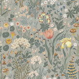 Bloomsterhav Wallpaper - Sage / Multi - by Boråstapeter. Click for more details and a description.