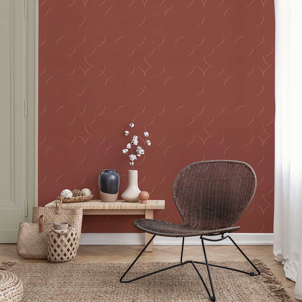 Cincetic Wallpaper - Red - by Tres Tintas
