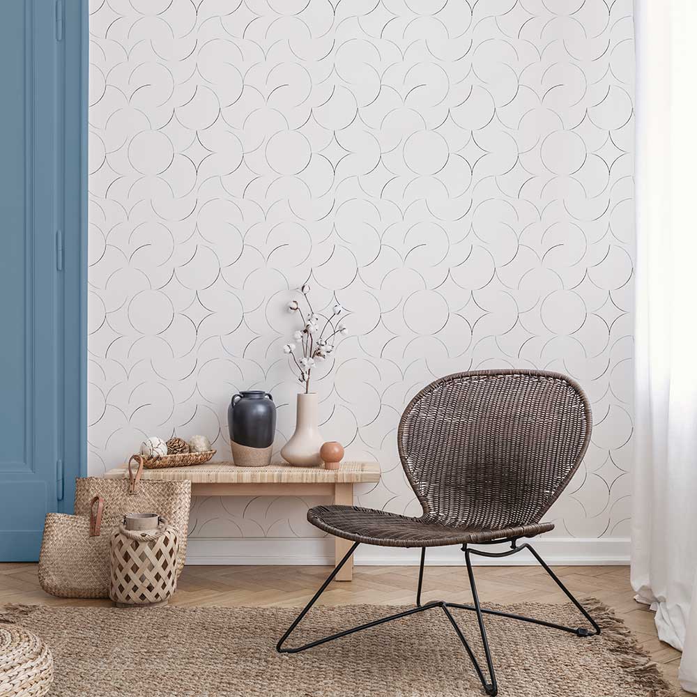 Cincetic Wallpaper - White - by Tres Tintas