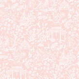 Garden Toile Wallpaper - Pink - by Galerie