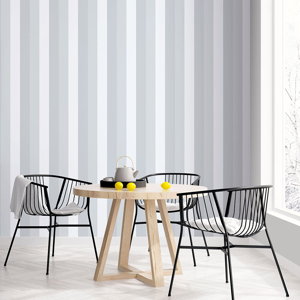 Secret Stripe Wallpaper - Grey - by Galerie