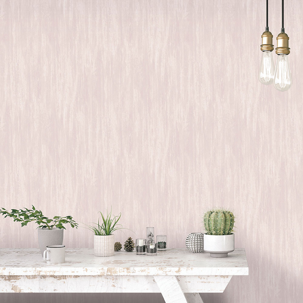 Wispy Texture Wallpaper - Soft pink - by Galerie