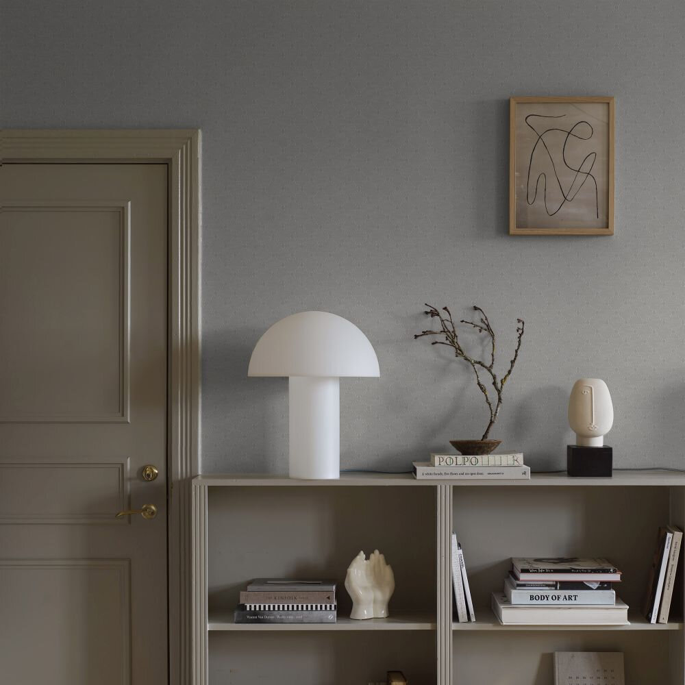 Golden Trellis Wallpaper - Grey - by Boråstapeter