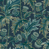 Treasured Thistle Wallpaper - Blue - by Boråstapeter. Click for more details and a description.