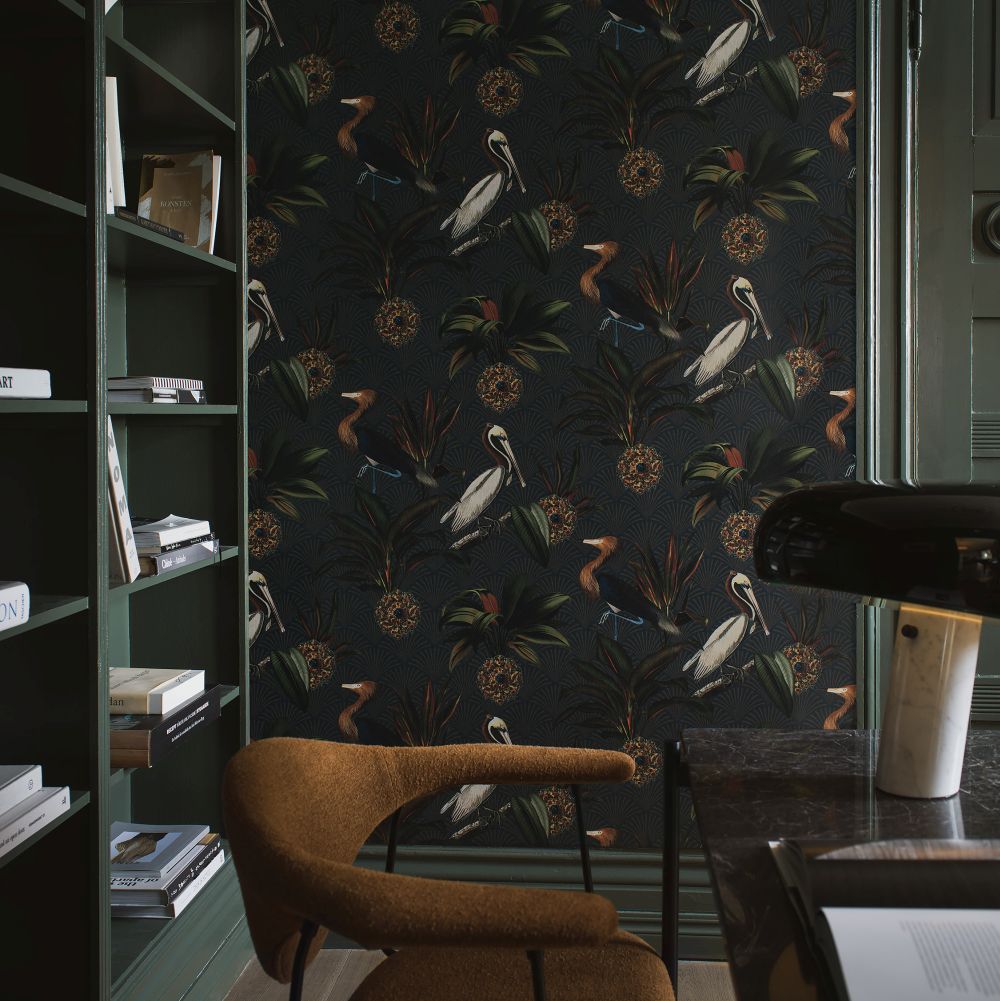 Sapphire Birds Wallpaper - by Boråstapeter