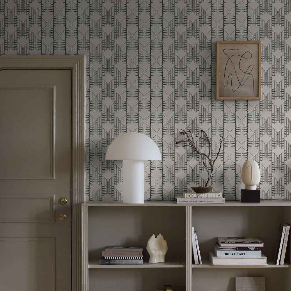 Staircase Wallpaper - White - by Boråstapeter
