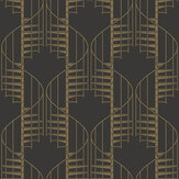 Staircase Wallpaper - Charcoal - by Boråstapeter. Click for more details and a description.