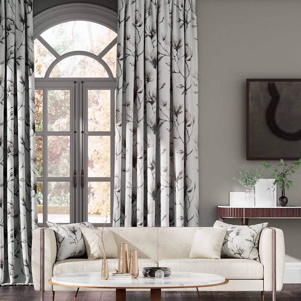 Lotus  Fabric - French Grey - by Harlequin