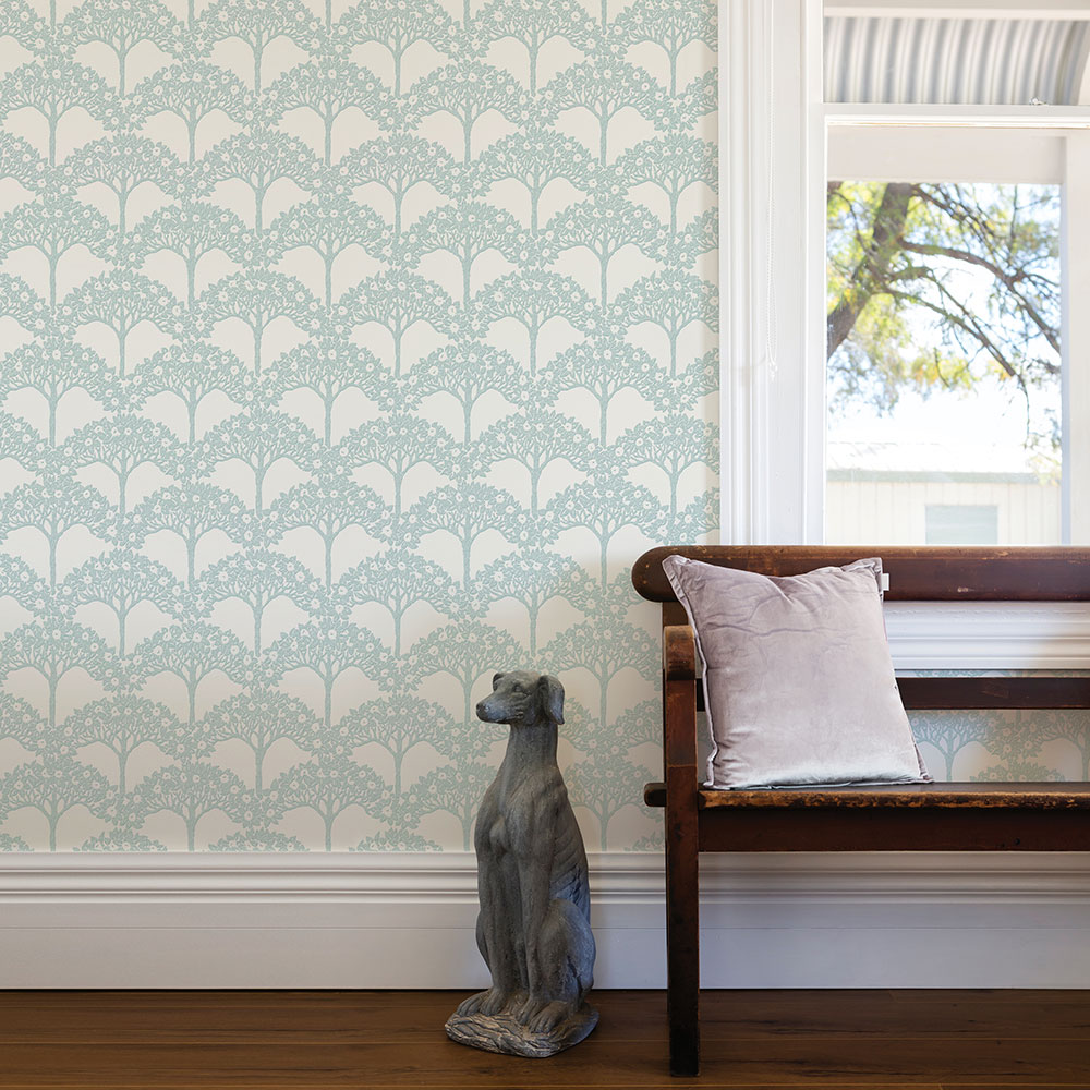 Dawson Wallpaper - Light Turquoise - by A Street Prints