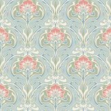 Mucha Wallpaper - Light Blue - by A Street Prints. Click for more details and a description.