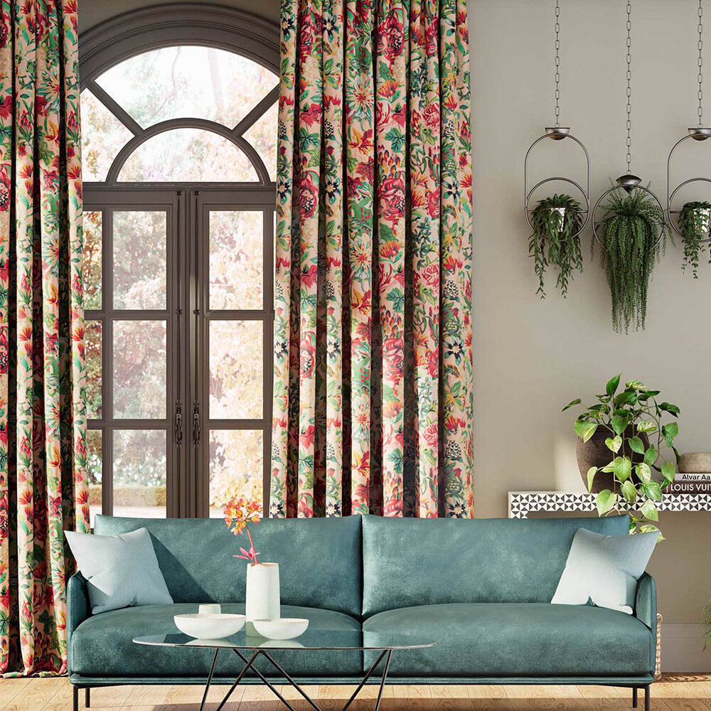 Perennials Fabric - Positano/ Tree Canopy/ Tulip - by Harlequin
