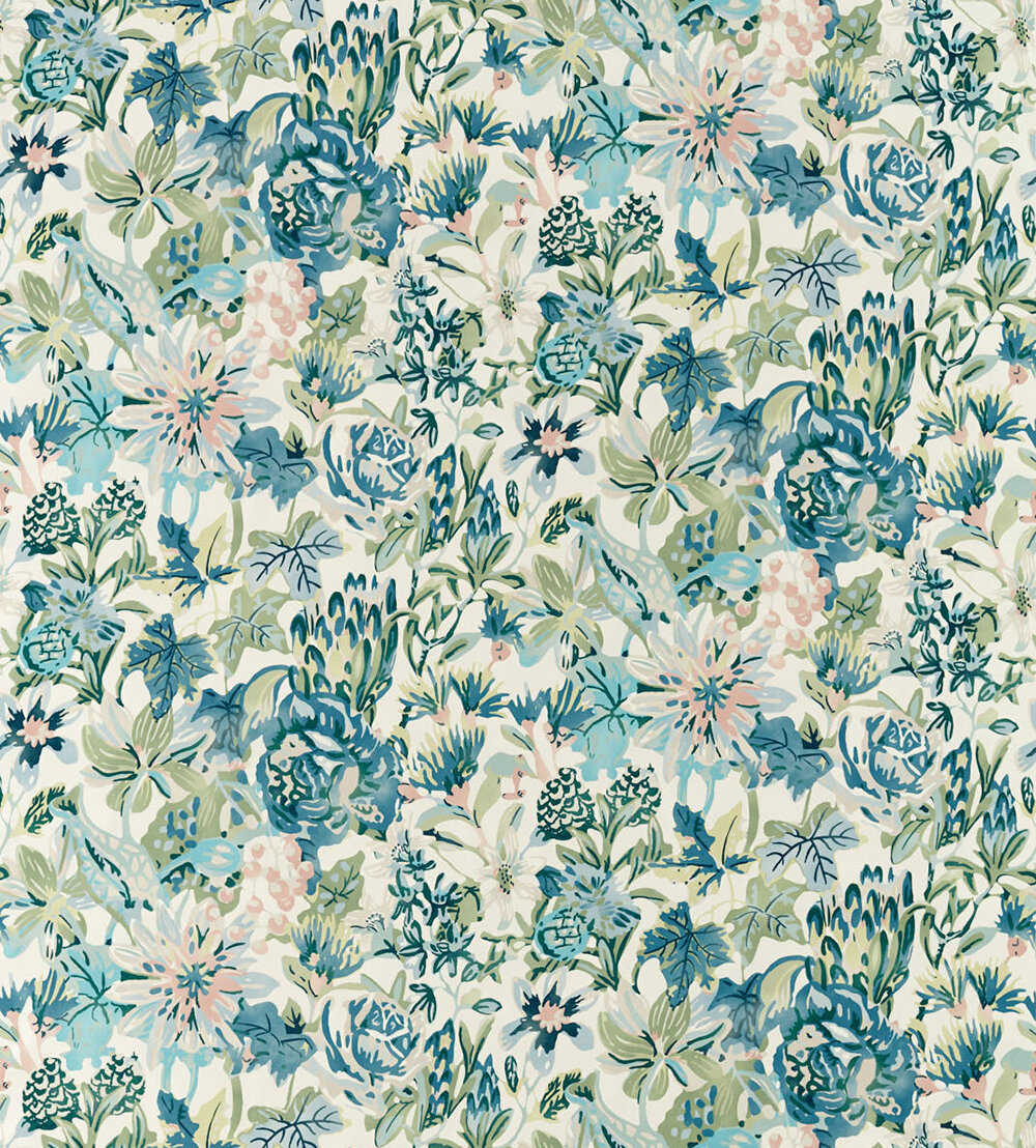 Perennials Fabric - Seaglass/ Exhale/ Murmuration - by Harlequin