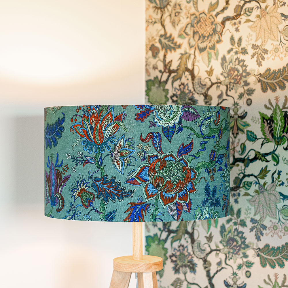Eden Laney Lampshade Lamp Shade - Lagoon Blue - by Wear The Walls