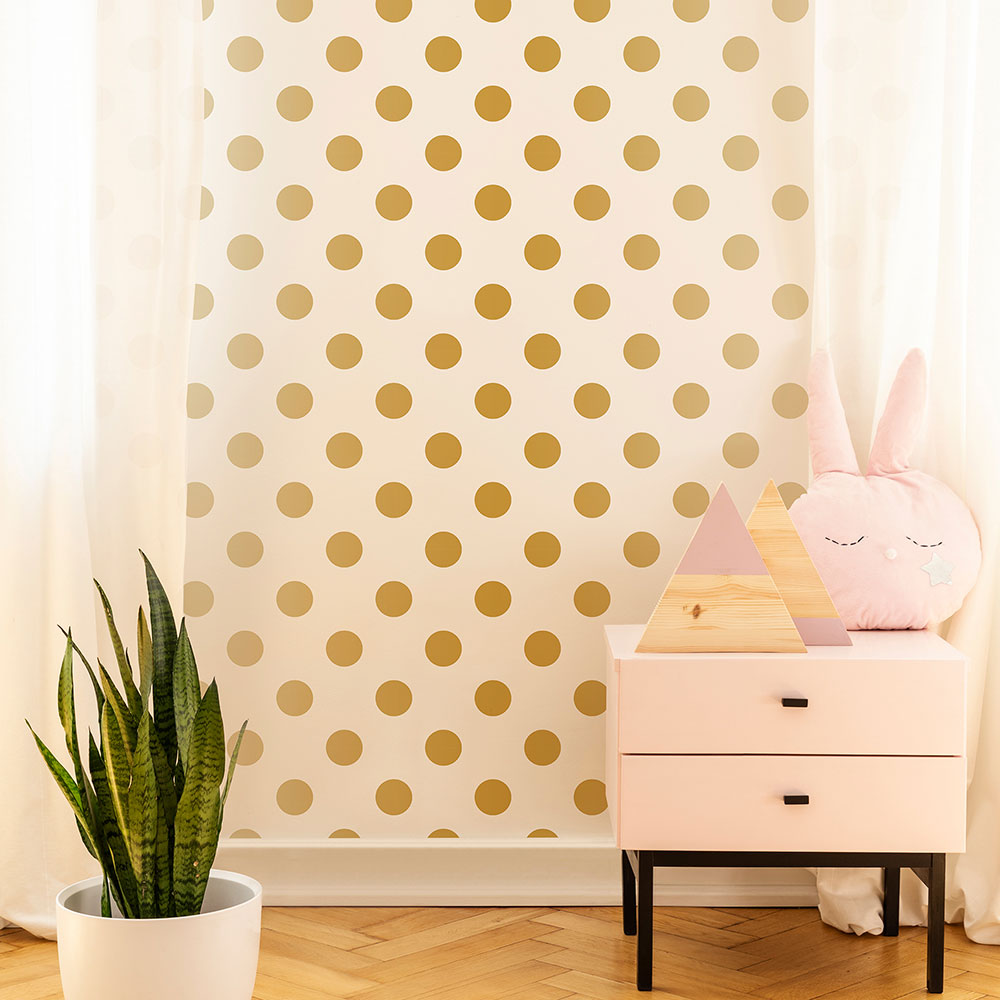 Dotty Wallpaper - Gold - by Superfresco Easy