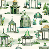 Follies Wallpaper - Emerald - by Mulberry Home. Click for more details and a description.