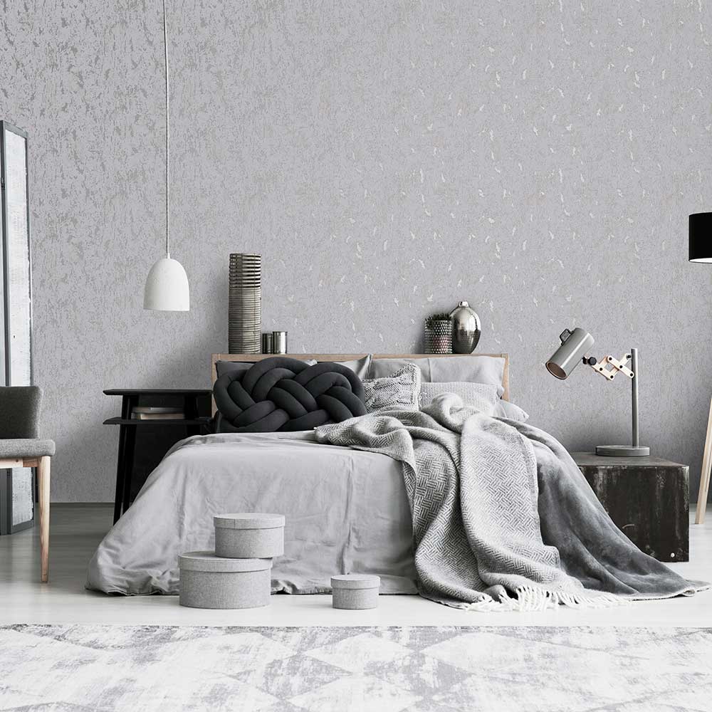 Milan Texture Wallpaper - Silver - by Superfresco
