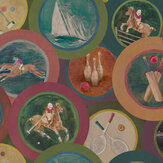 Sporting Life Wallpaper - Plum - by Mulberry Home. Click for more details and a description.