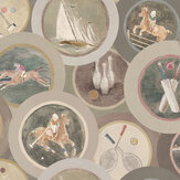Sporting Life Wallpaper - Antique - by Mulberry Home. Click for more details and a description.