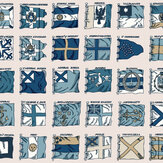 Naval Ensigns Wallpaper - Blue - by Mulberry Home. Click for more details and a description.