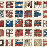 Naval Ensigns Wallpaper - Red / Plum - by Mulberry Home. Click for more details and a description.