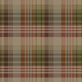 Mulberry Ancient Tartan Wallpaper - Red / Plum - by Mulberry Home. Click for more details and a description.