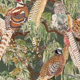 Game Birds Wallpaper - Forest - by Mulberry Home. Click for more details and a description.