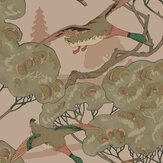 Grand Flying Ducks Wallpaper - Plaster - by Mulberry Home. Click for more details and a description.