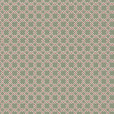 Lattice Cane Wallpaper - Light Olive / Red - by Barneby Gates. Click for more details and a description.