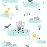Animal bus Wallpaper - Multi - by Albany. Click for more details and a description.