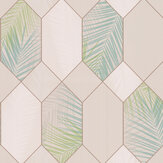 Miami Tropical Geo Wallpaper - Natural / Green - by Albany. Click for more details and a description.