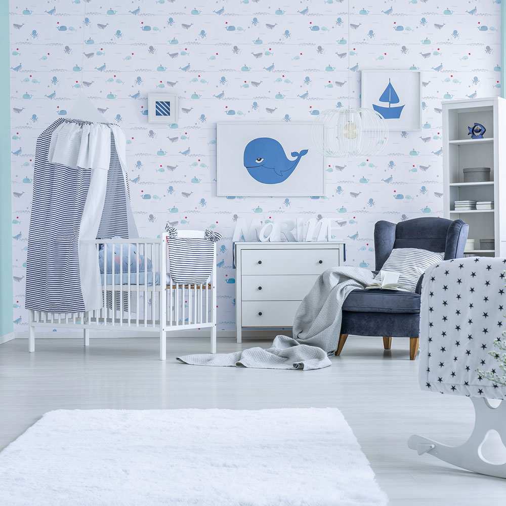 Under the sea Wallpaper - White - by Albany