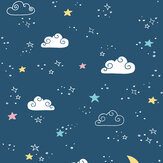 Starry night Wallpaper - Blue - by Albany. Click for more details and a description.