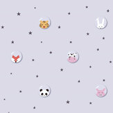 Animals & Stars Wallpaper - Grey - by Albany. Click for more details and a description.