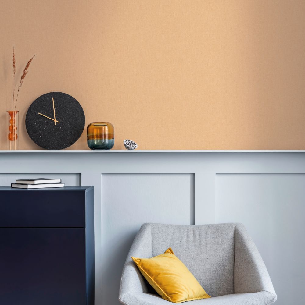 Plain Wallpaper - Peach - by Architects Paper