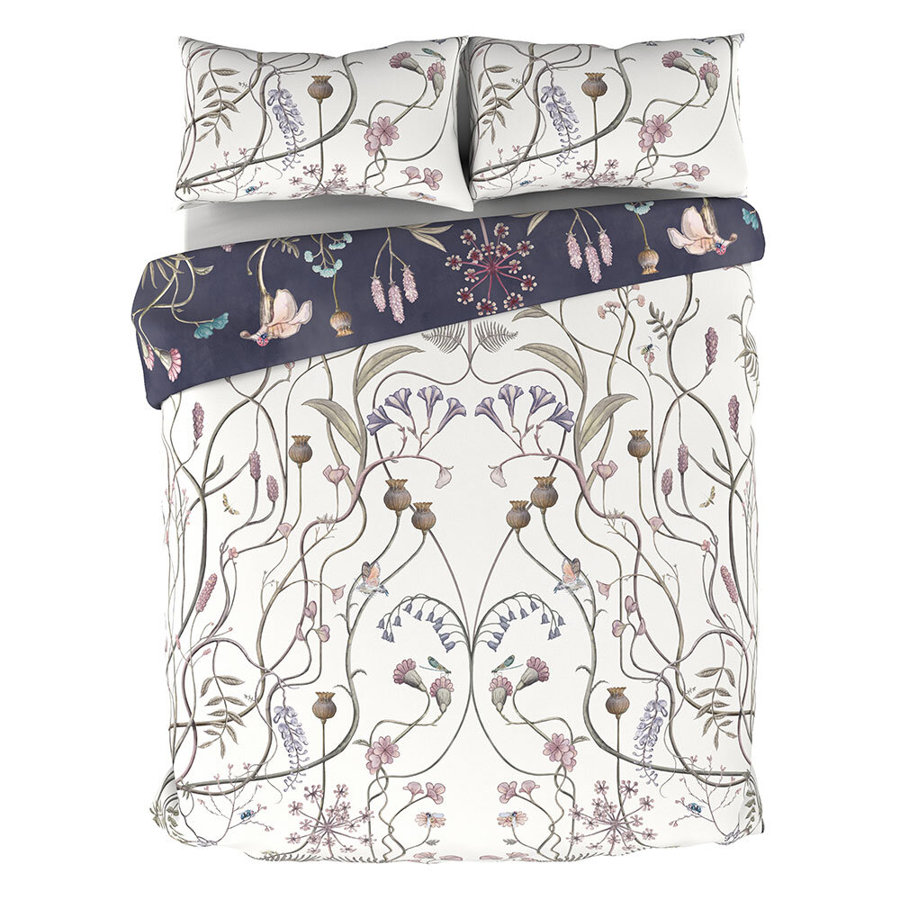 The Wild Flower Garden Duvet Set Duvet Cover - Nightshadow - by The Chateau by Angel Strawbridge