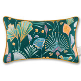 Emerald Fan Rectangular Cushion - by The Chateau by Angel Strawbridge. Click for more details and a description.