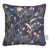 The Wild Flower Garden Cushion - Nightshadow - by The Chateau by Angel Strawbridge. Click for more details and a description.