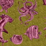 Thalassophile Wallpaper - Chartreuse - by Wear The Walls. Click for more details and a description.