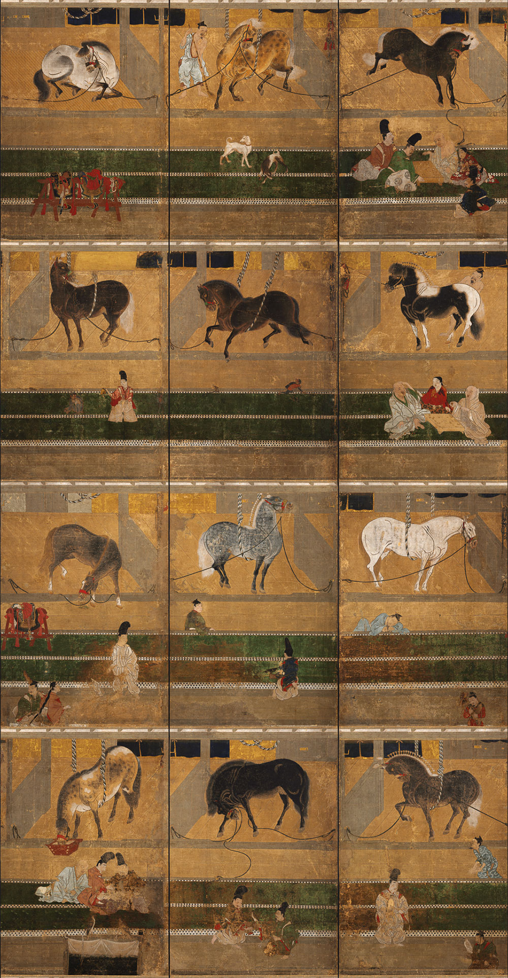 Horse Stable Mural - Taupe/Green - by Mind the Gap