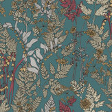 Field of Flowers Wallpaper - Teal - by Architects Paper. Click for more details and a description.