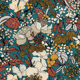 Flowerbed Wallpaper - Teal / Multi - by Architects Paper. Click for more details and a description.