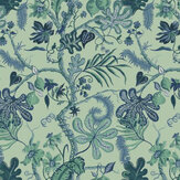 Ophilia Fabric - Mint - by Wear The Walls. Click for more details and a description.