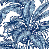 Palm Wallpaper - Blue - by NextWall