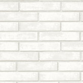 Brick Wallpaper - White - by NextWall