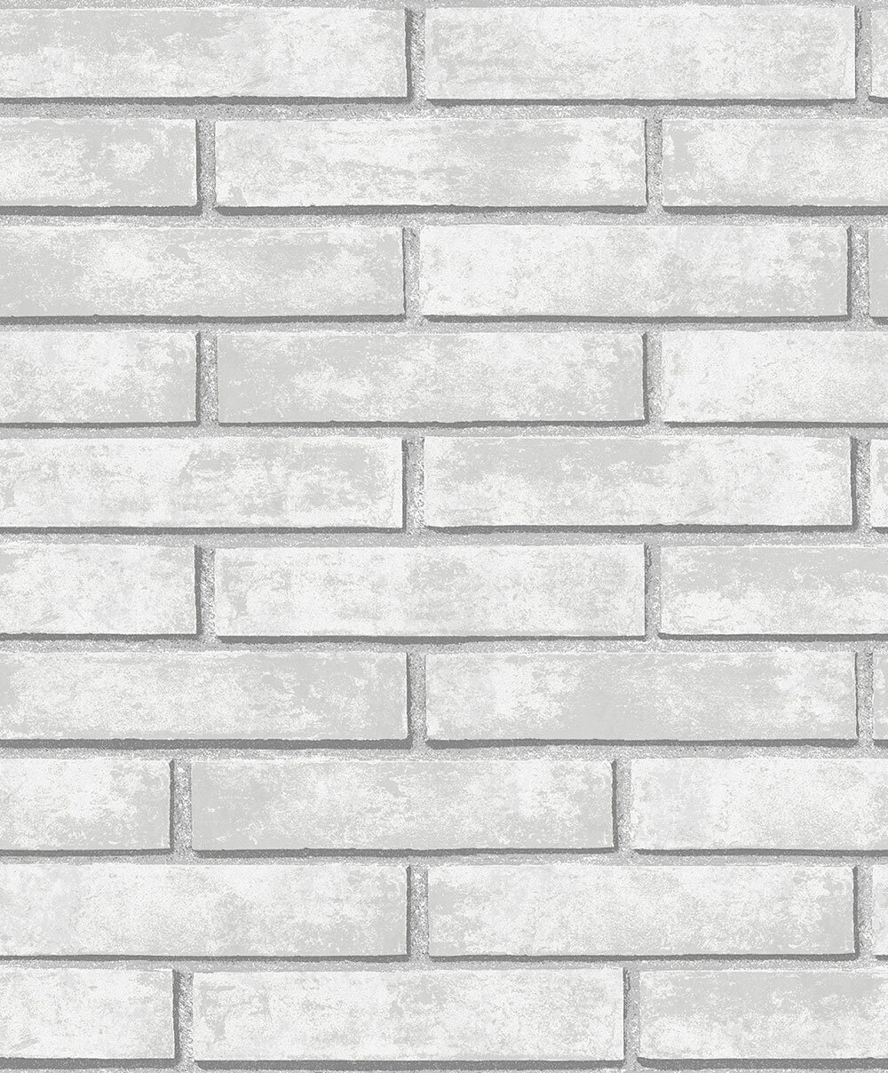 Brick Wallpaper - Grey - by NextWall